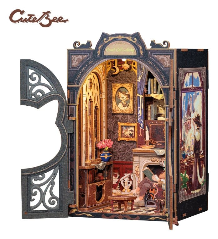Book Nook Count Cat´s Study 17 x 12 cm   6975436180388