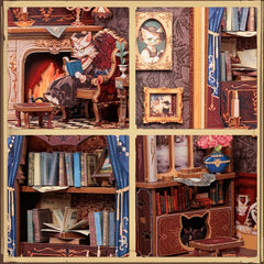Book Nook Count Cat´s Study 17 x 12 cm   6975436180388