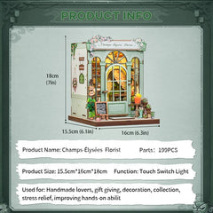 Miniature House Model Kit Champs-Élysées Florist 18 x 16 cm   6975436180753
