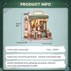 Miniature House Model Kit Sunny Cafe 20 x 16 cm   6975436181057