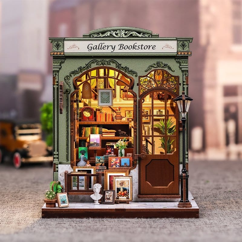 Miniature House Model Kit Gallery Bookstore 20 x 16 cm   6975436181200