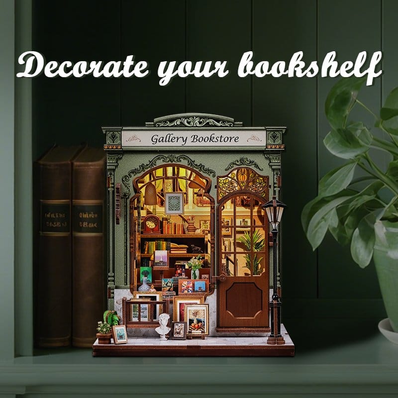 Miniature House Model Kit Gallery Bookstore 20 x 16 cm   6975436181200