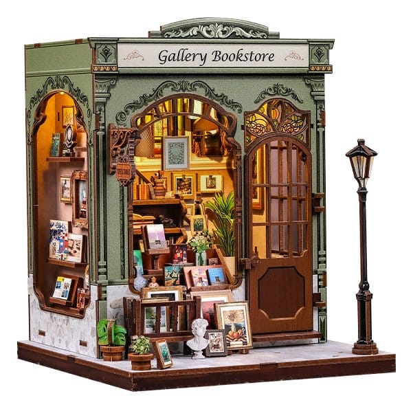 Miniature House Model Kit Gallery Bookstore 20 x 16 cm   6975436181200