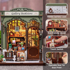 Miniature House Model Kit Gallery Bookstore 20 x 16 cm   6975436181200