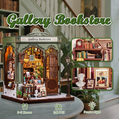Miniature House Model Kit Gallery Bookstore 20 x 16 cm   6975436181200