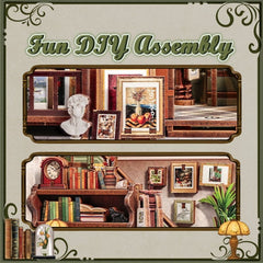 Miniature House Model Kit Gallery Bookstore 20 x 16 cm   6975436181200