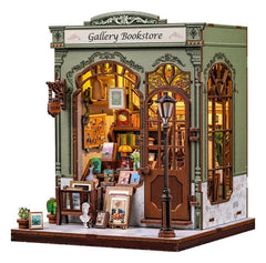 Miniature House Model Kit Gallery Bookstore 20 x 16 cm   6975436181200