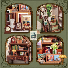 Miniature House Model Kit Gallery Bookstore 20 x 16 cm   6975436181200