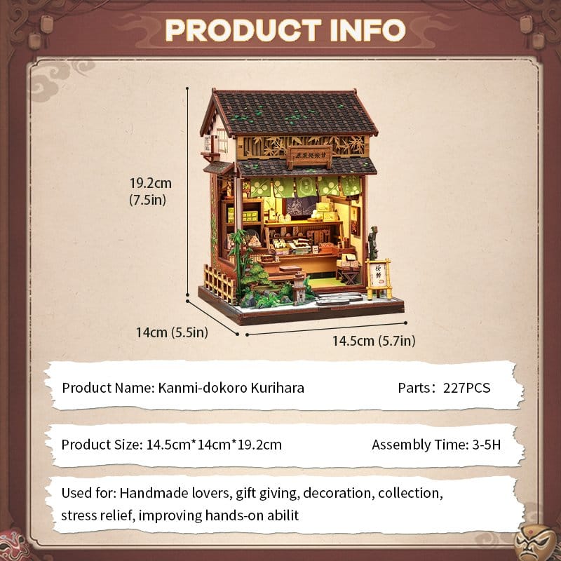 Miniature House Model Kit Kanmi-dokoro Kurihara 19 x 15 cm   6975436181255