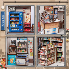 Miniature House Model Kit Beika-cho Convenience Store 22 x 15 cm   6975436181323