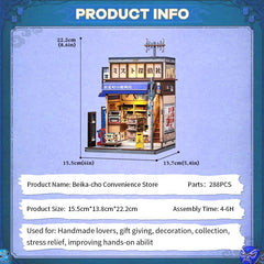Miniature House Model Kit Beika-cho Convenience Store 22 x 15 cm   6975436181323