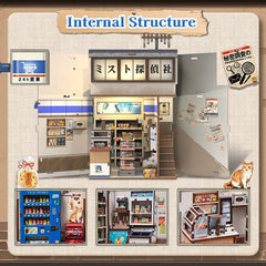 Miniature House Model Kit Beika-cho Convenience Store 22 x 15 cm   6975436181323