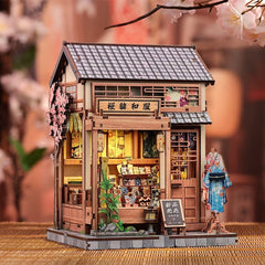 Miniature House Model Kit Sakura O Kimono Shop 19 x 14 cm   6975436181330