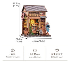 Miniature House Model Kit Sakura O Kimono Shop 19 x 14 cm   6975436181330