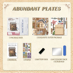 Miniature House Model Kit Sakura O Kimono Shop 19 x 14 cm   6975436181330