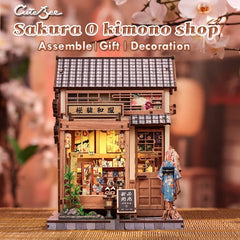 Miniature House Model Kit Sakura O Kimono Shop 19 x 14 cm   6975436181330