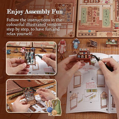 Miniature House Model Kit Sakura O Kimono Shop 19 x 14 cm   6975436181330