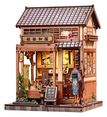 Miniature House Model Kit Sakura O Kimono Shop 19 x 14 cm   6975436181330
