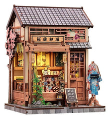 Miniature House Model Kit Sakura O Kimono Shop 19 x 14 cm   6975436181330
