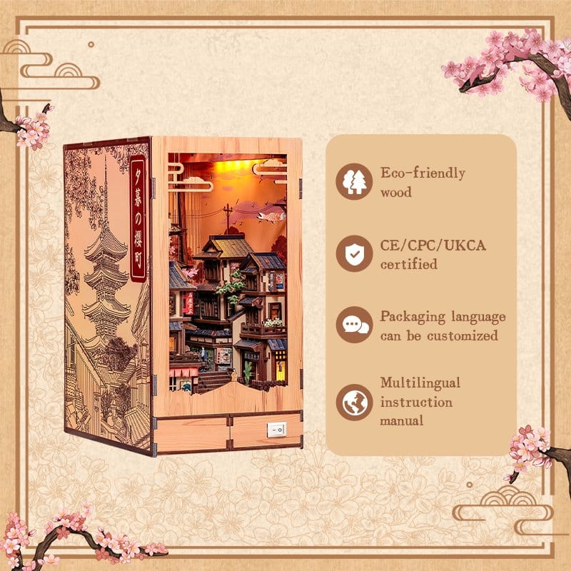 Book Nook Twilight Sakura Path 23 x 12 cm 6975436181378