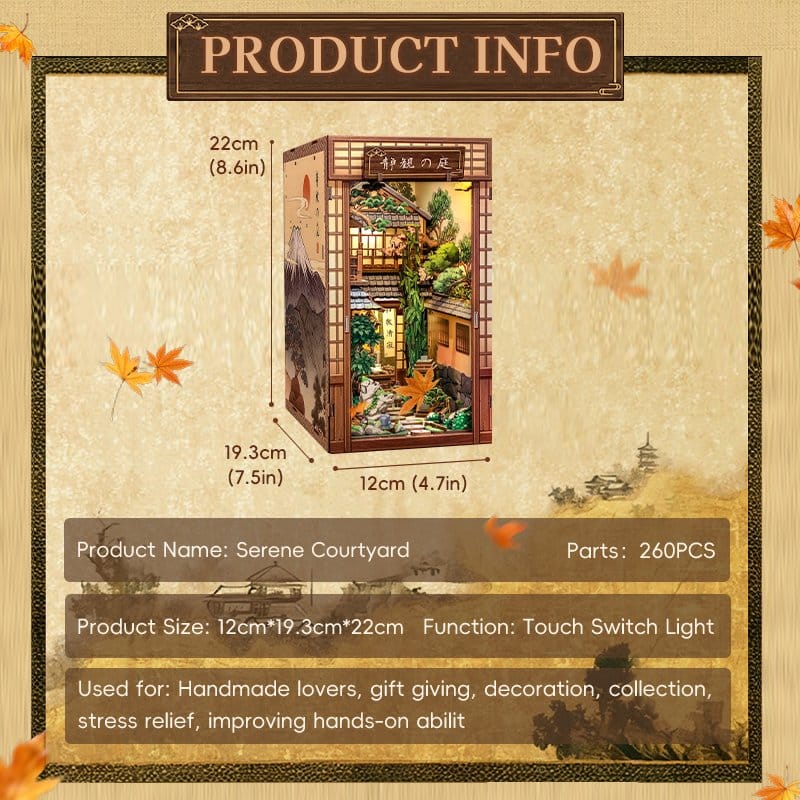 Book Nook Serene Courtyard 22 x 12 cm 6975436181392
