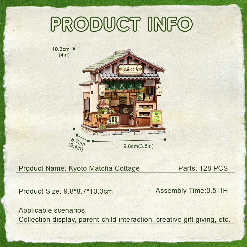 Miniature House Model Kit Kyoto Matcha Cottage 11 x 9 cm 6975436181521