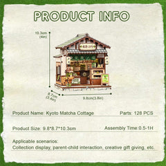Miniature House Model Kit Kyoto Matcha Cottage 11 x 9 cm 6975436181521