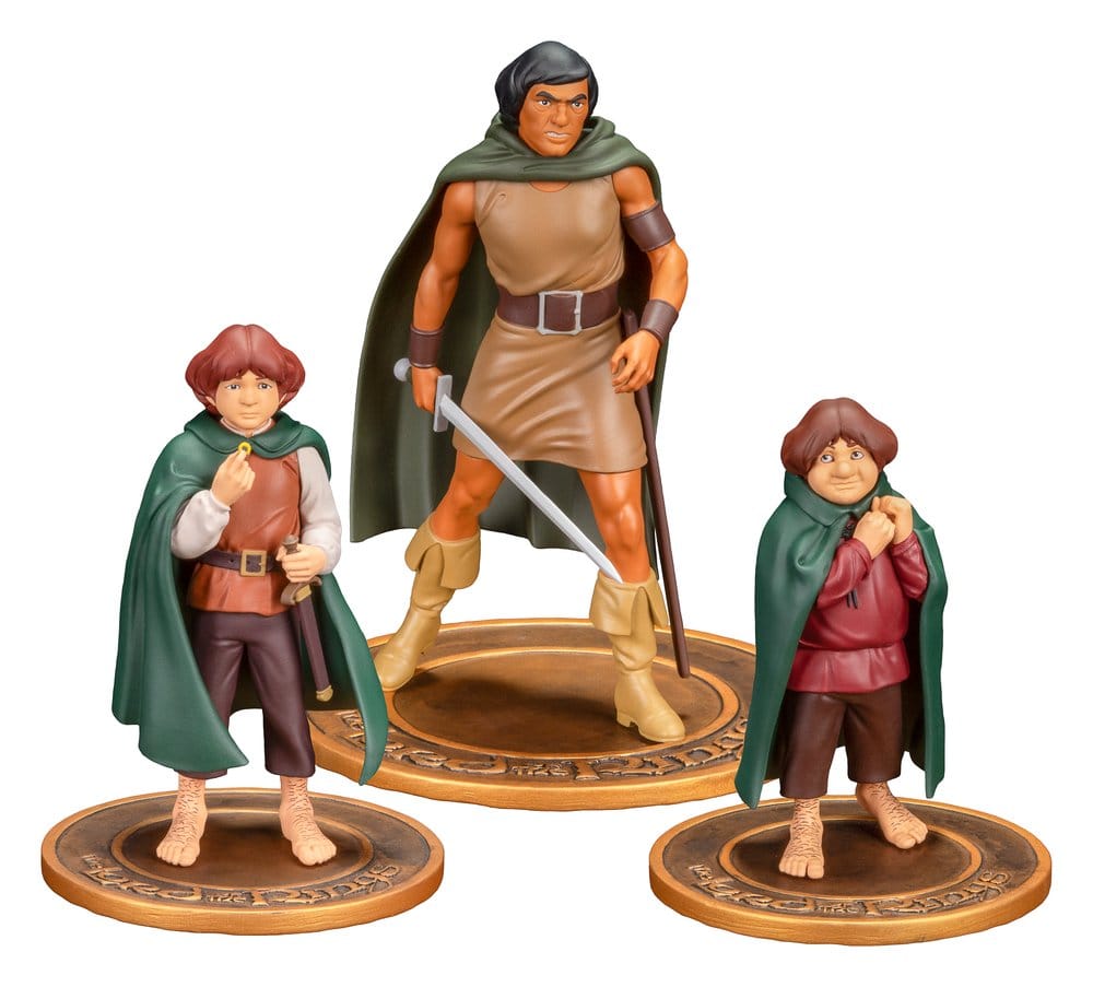 Der Herr der Ringe Animated Film PVC Figuren 3er-Pack Frodo, Aragorn, and SamwiseLord of the Rings Animated Film PVC Figures 3-Pack Frodo, Aragorn, and SamwiseLe Seigneur des Anneaux Animated Film pack 3 figurines PVC Frodo, Aragorn, and SamwiseEl Señor d 0761568015522