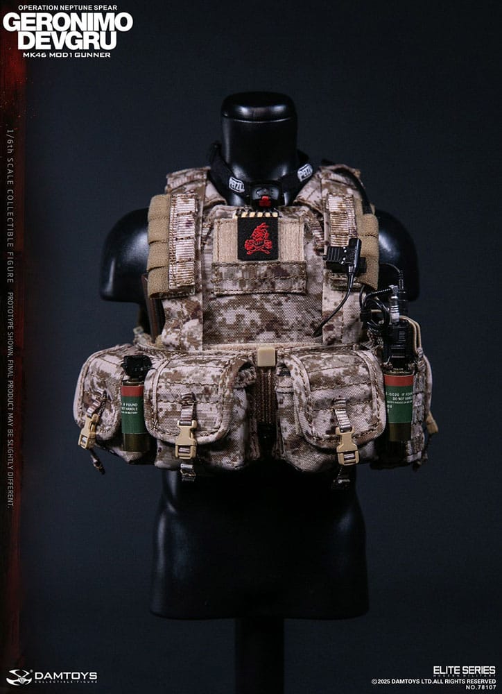 Modern Military Action Figure 1/6 Geronimo Devgru - MK46 MOD1 Gunner (Operation Neptune Spear) 30 cm 6976204930662