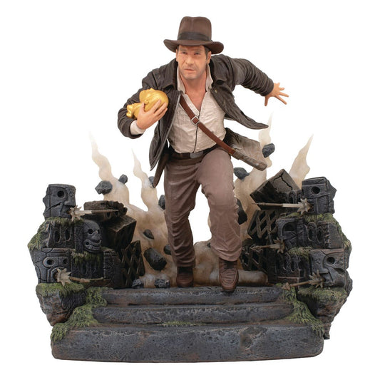 Indiana Jones: Raiders of the Lost Ark Deluxe Gallery PVC Statue Escape with Idol 25 cm 0699788846322