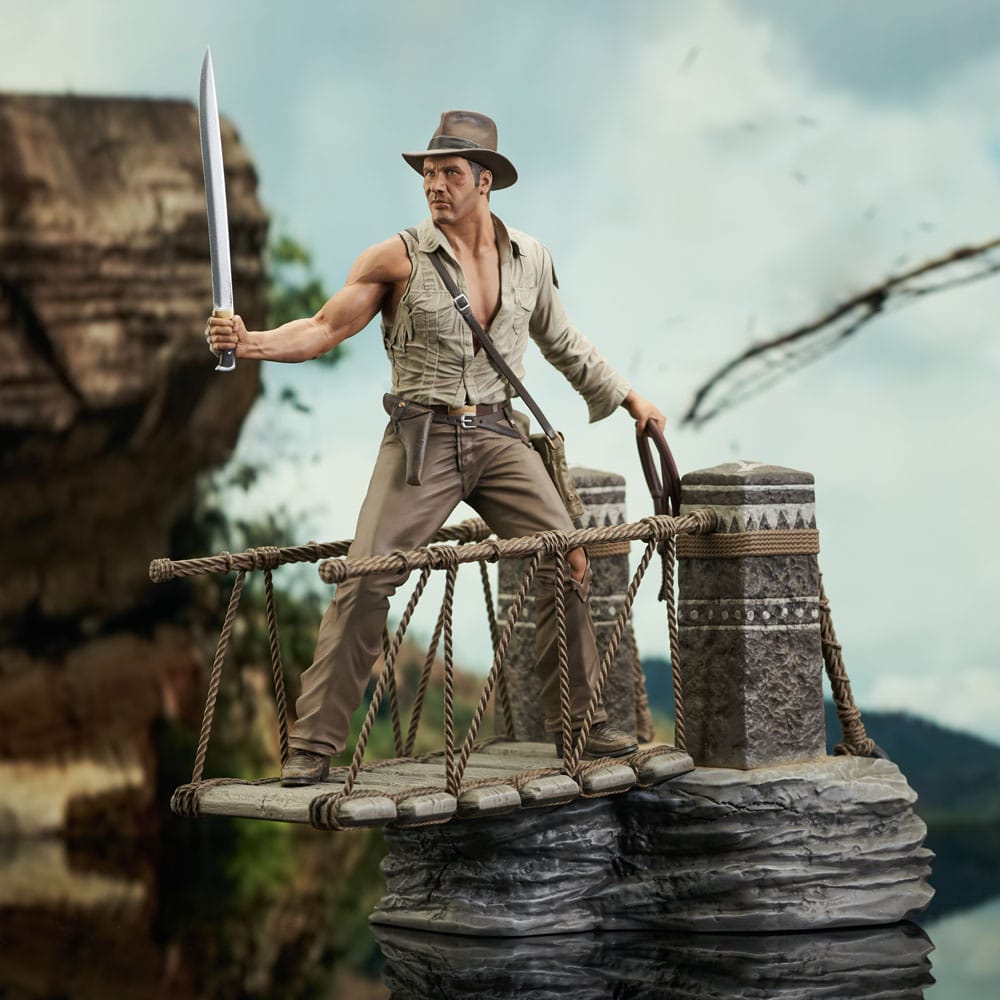 Indiana Jones and the Temple of Doom Deluxe Gallery PVC Statue Rope Bridge 28 cm 0699788846544
