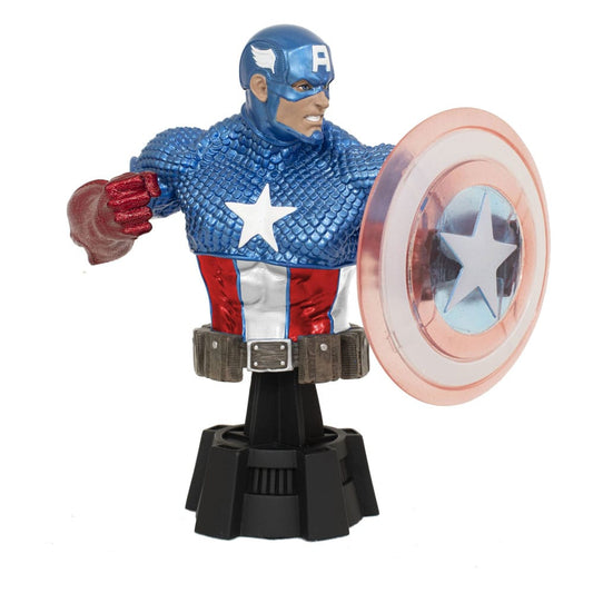 Marvel Comics Bust 1/7 Captain America (Holo Shield) SDCC 2023 Exclusive 15 cm 0699788847466