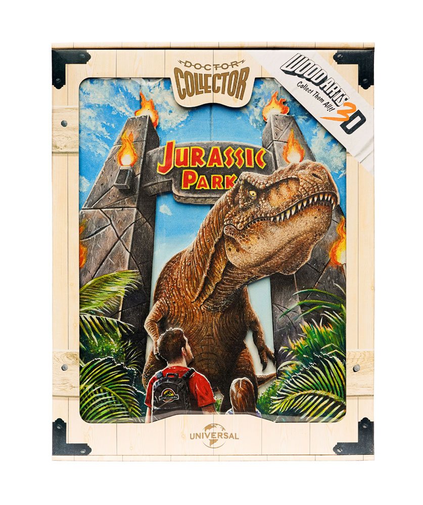 Jurassic Park WoodArts 3D Wooden Wall Art Rex Attack 30 x 40 cm 8437017951520