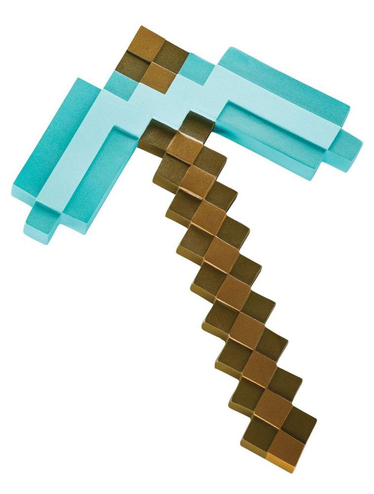 Minecraft Plastic Replica Diamond Pickaxe 40 cm 039897656854