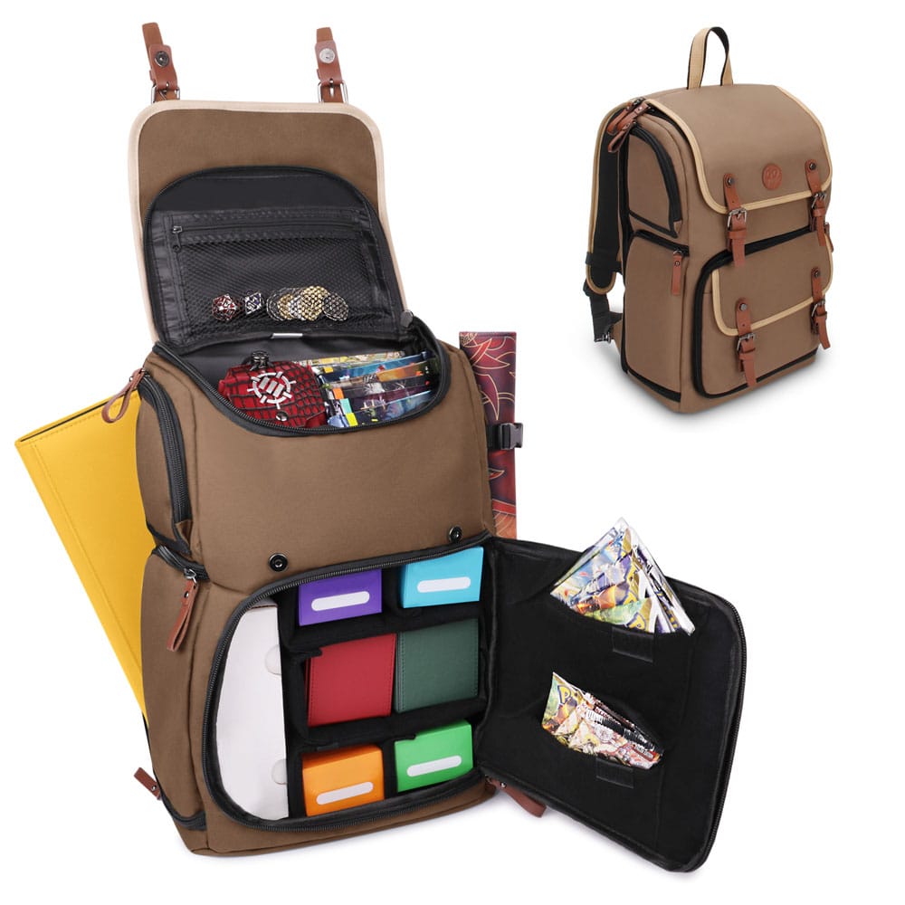 Enhance TCG Series Trading Card Backpack Designer Edition Tan 0637836622580