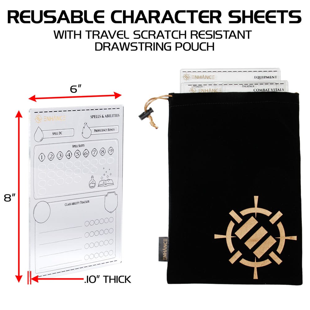 Enhance RPG Series Acrylic Character Sheet Set *English Version* 0637836613434