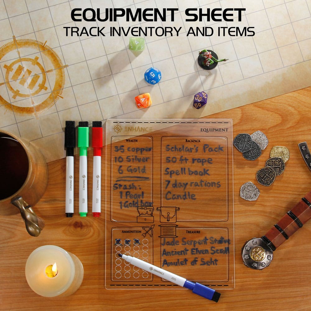 Enhance RPG Series Acrylic Character Sheet Set *English Version* 0637836613434