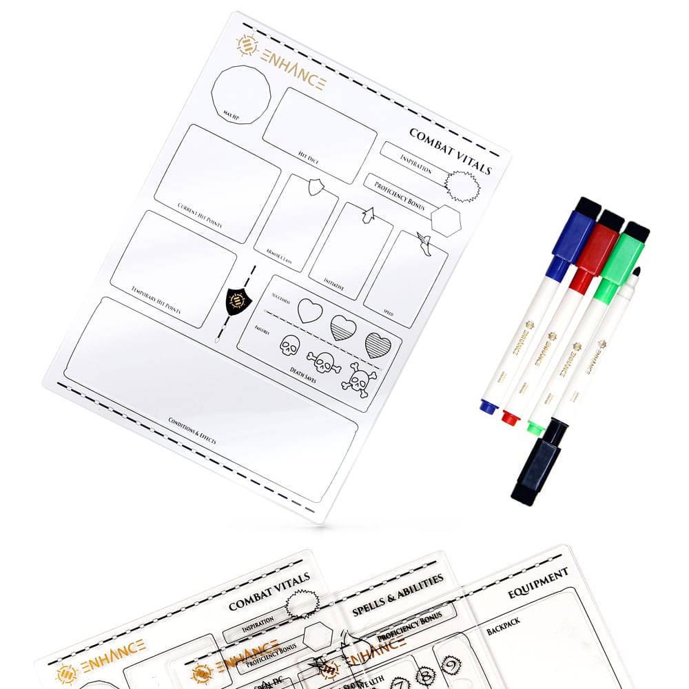 Enhance RPG Series Acrylic Character Sheet Set *English Version* 0637836613434