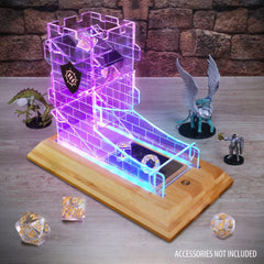 Enhance Tabletop Series LED Dice Tower with Dice Set Clear 0637836624492