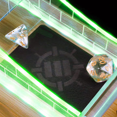 Enhance Tabletop Series LED Dice Tower with Dice Set Clear 0637836624492