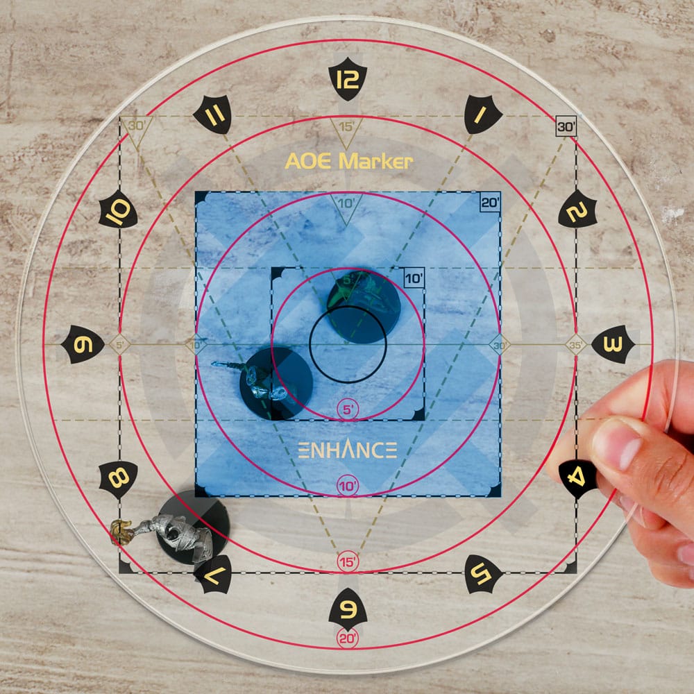 Enhance RPG Series 30ft Spell AoE Damage Template 0637836612369