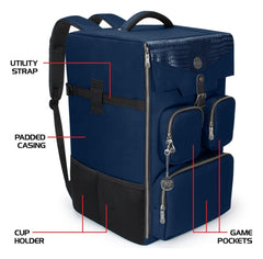 Enhance Board Game Backpack Collector's Edition Blue 0637836620258