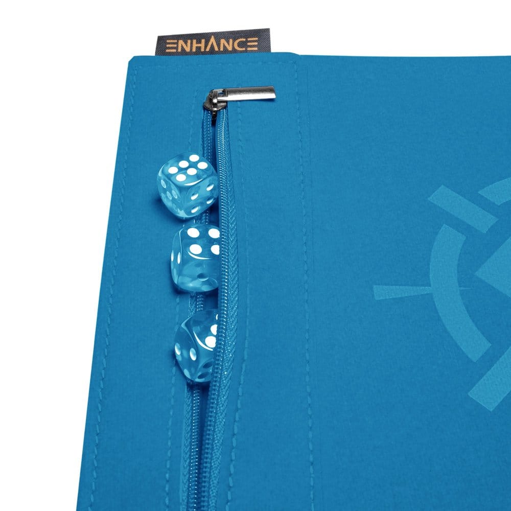 Enhance Tabletop Accessories Roll on a Scroll Dice and Rolling Mat Blue 0637836629954