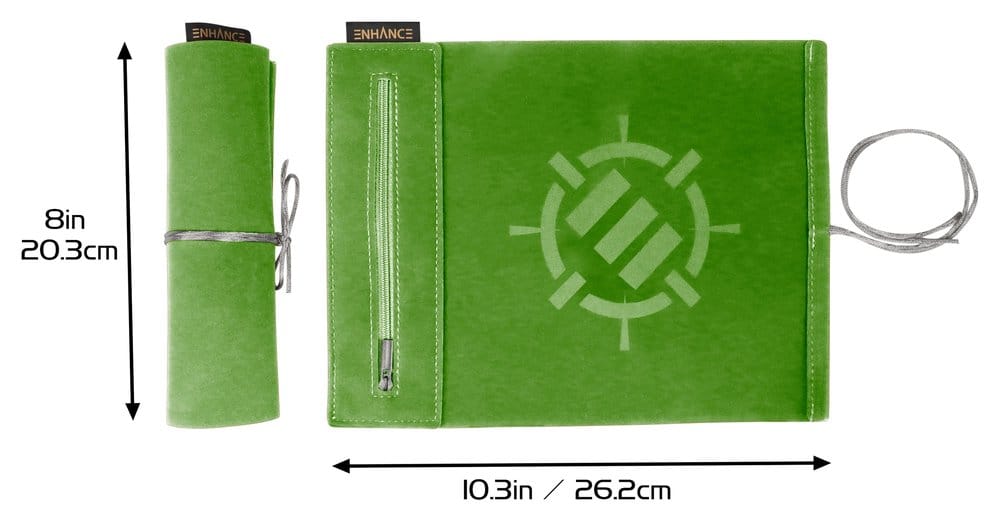 Enhance Tabletop Accessories Roll on a Scroll Dice and Rolling Mat Green 0637836629947
