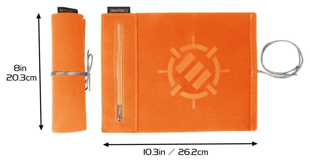 Enhance Tabletop Accessories Roll on a Scroll Dice and Rolling Mat Orange 0637836629978