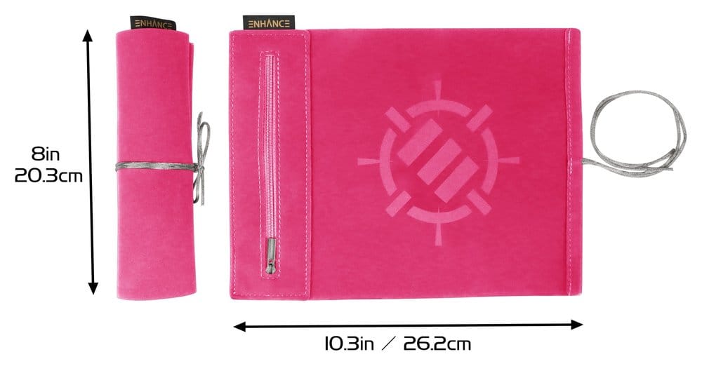 Enhance Tabletop Accessories Roll on a Scroll Dice and Rolling Mat Pink 0637836629930