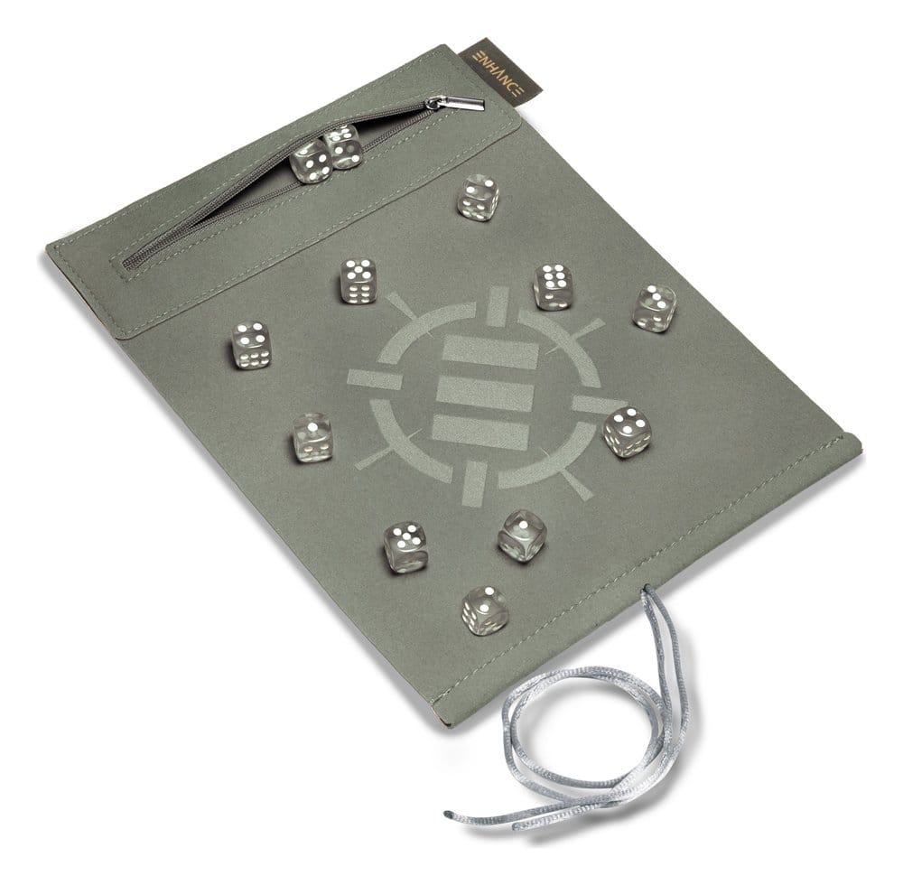 Enhance Tabletop Accessories Roll on a Scroll Dice and Rolling Mat Silver 0637836629961
