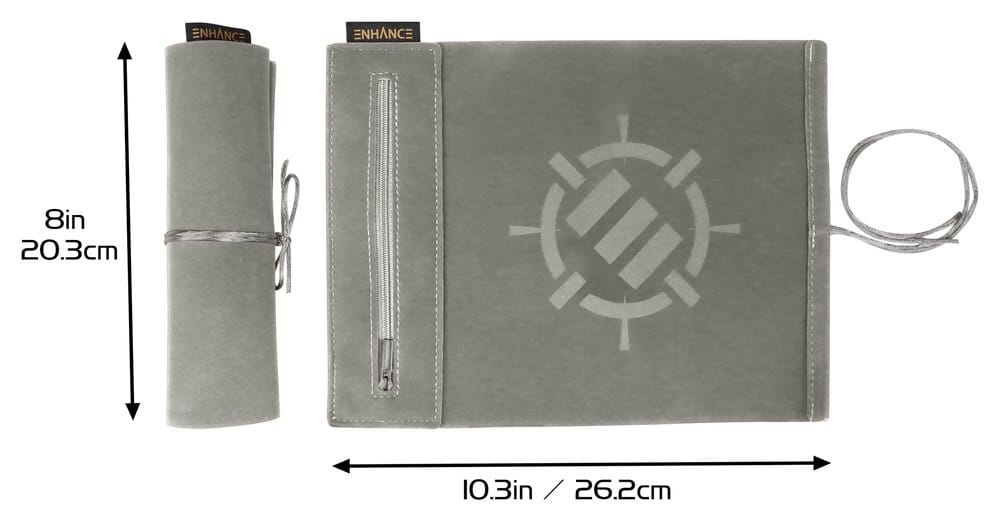 Enhance Tabletop Accessories Roll on a Scroll Dice and Rolling Mat Silver 0637836629961