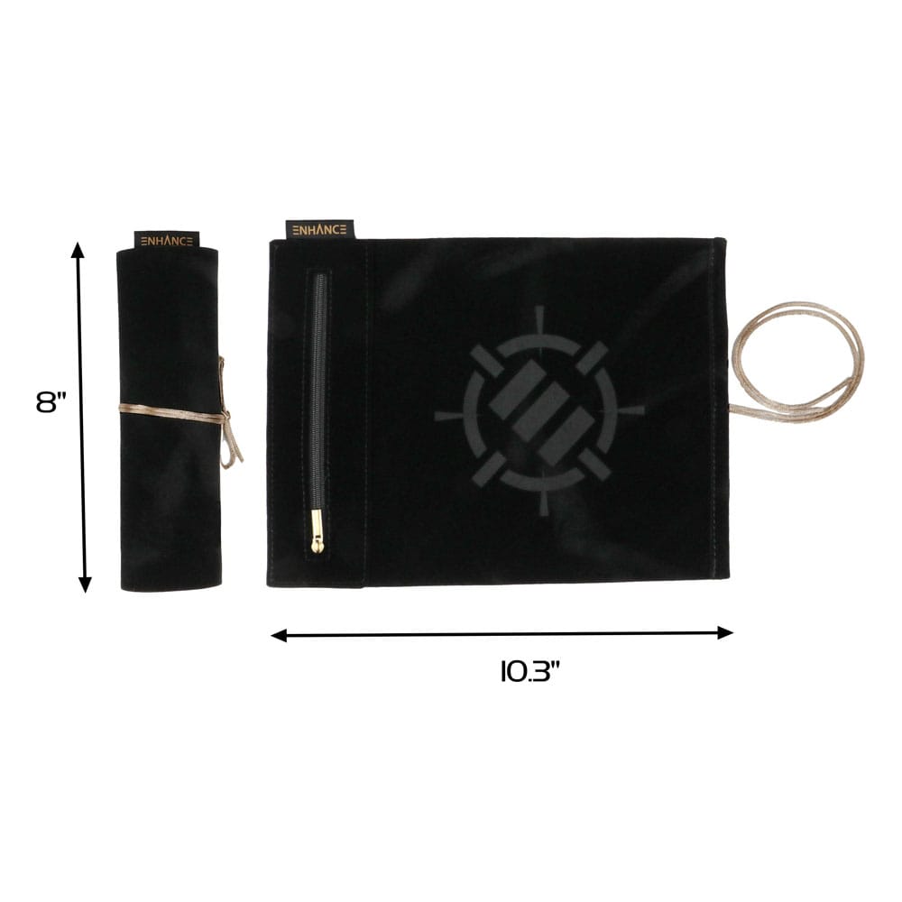 Enhance Tabletop Roll on a Scroll Bag with Dice Black 0637836627318