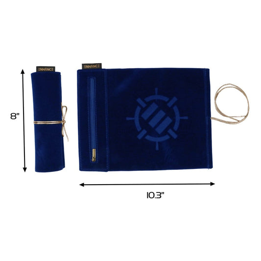 Enhance Tabletop Roll on a Scroll Bag with Dice Blue 0637836627301